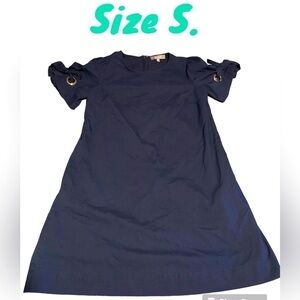 Woman’s small blue cotton dress by Marled Reunited Clothing. EUC designer brand